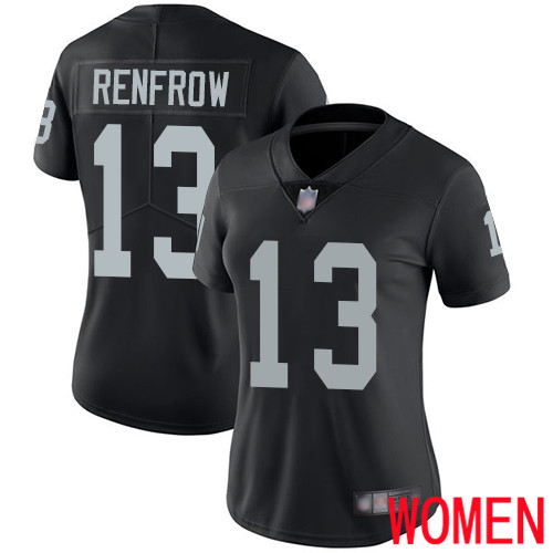 Oakland Raiders Limited Black Women Hunter Renfrow Home Jersey NFL Football #13 Vapor Jersey